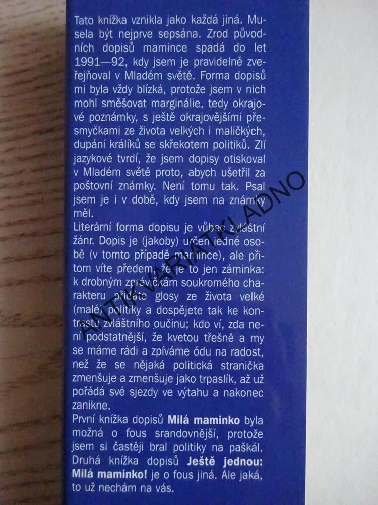 JEŠTĚ JEDNOU MILÁ MAMINKO!, RICHARD CRHA, **an