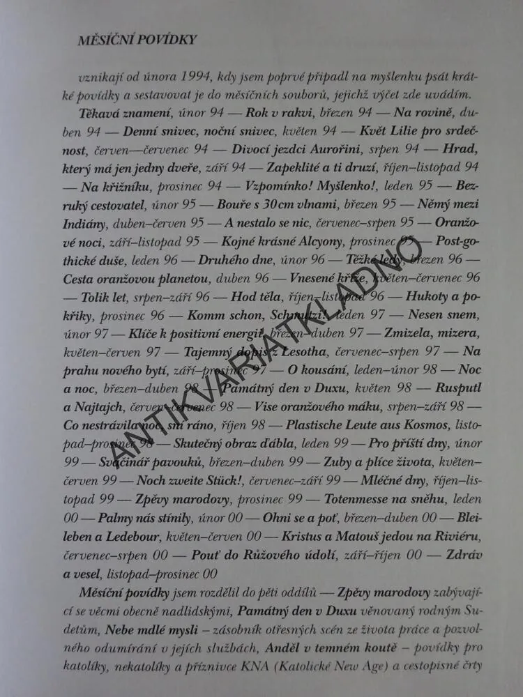 MĚSÍČNÍ POVÍDKY, OPÁRNO, PATRIK LINHART, **an