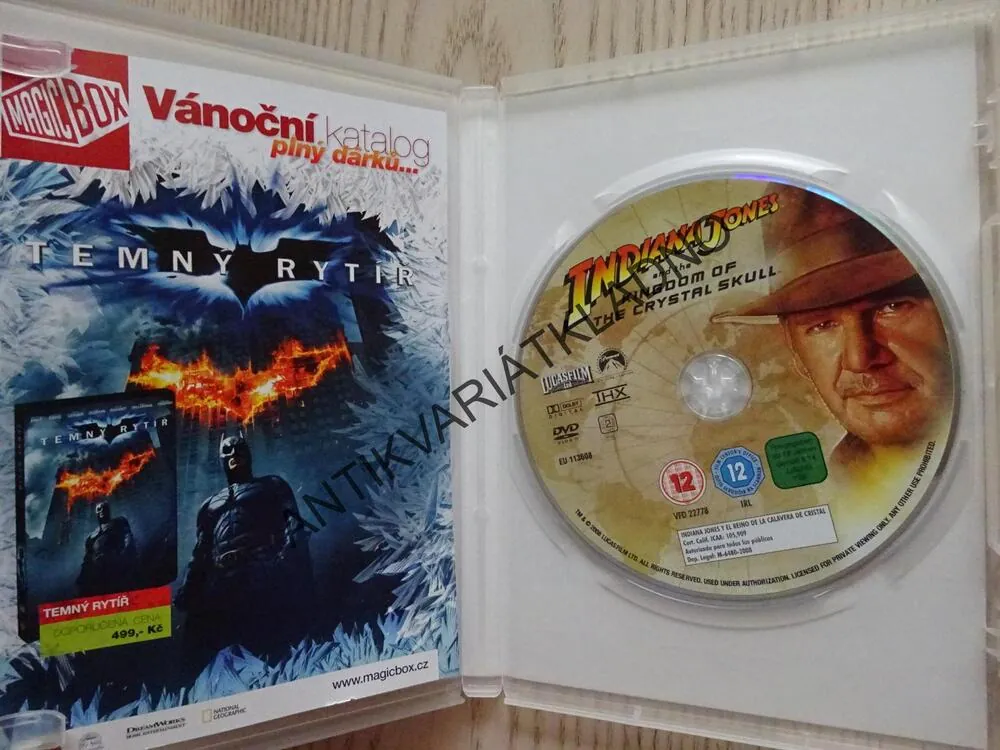 INDIANA JONES A KRÁLOVSTVÍ KŘIŠŤÁLOVÉ LEBKY, DVD FILM
