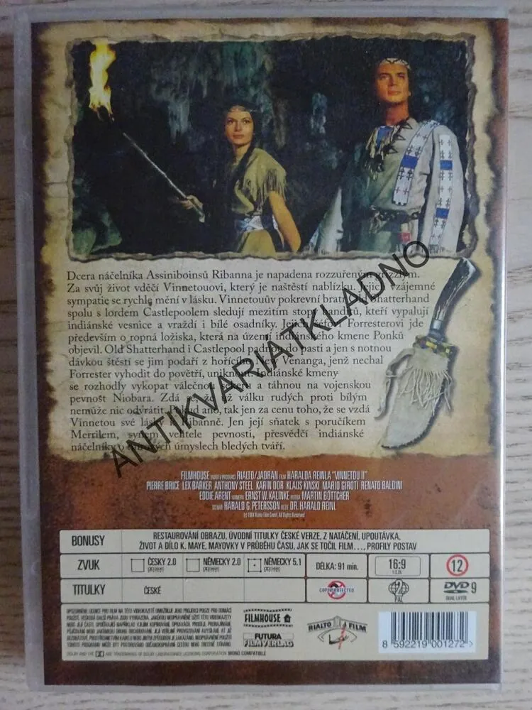 VINNETOU RUDÝ GENTLEMAN, DVD FILM