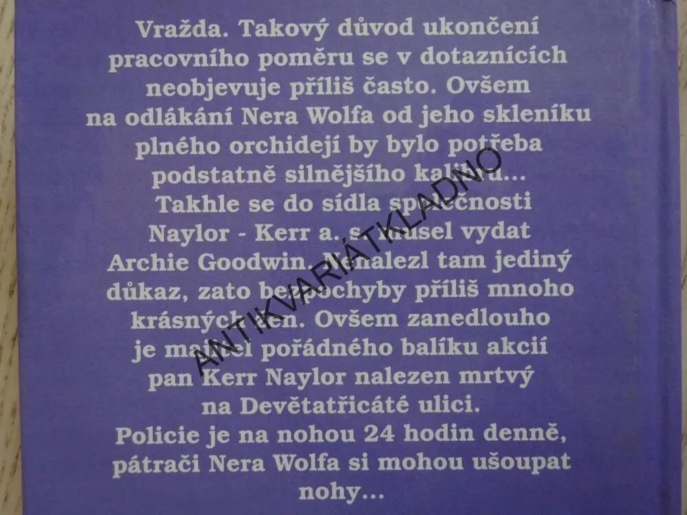 PŘÍLIŠ MNOHO ŽEN, REX STOUT, **an