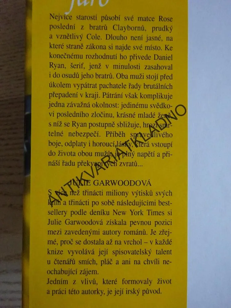 VŽDY PŘÍJDE JARO, JULIE GARWOOD, GARWOODOVÁ, **an