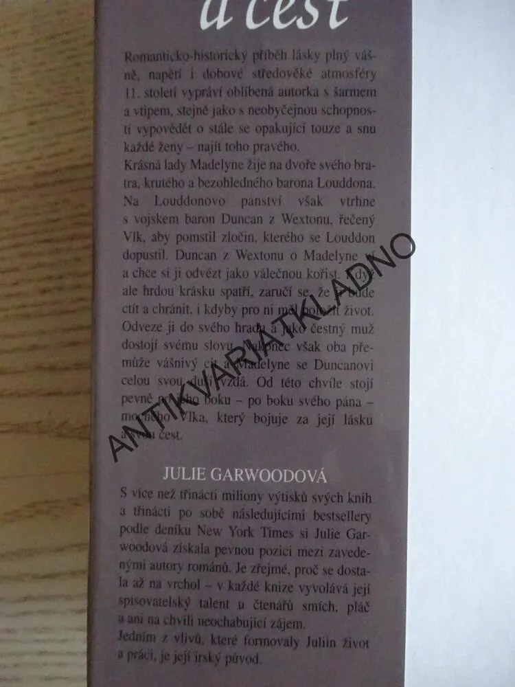 LÁSKA A ČEST, JULIE GARWOOD, GARWOODOVÁ, **an
