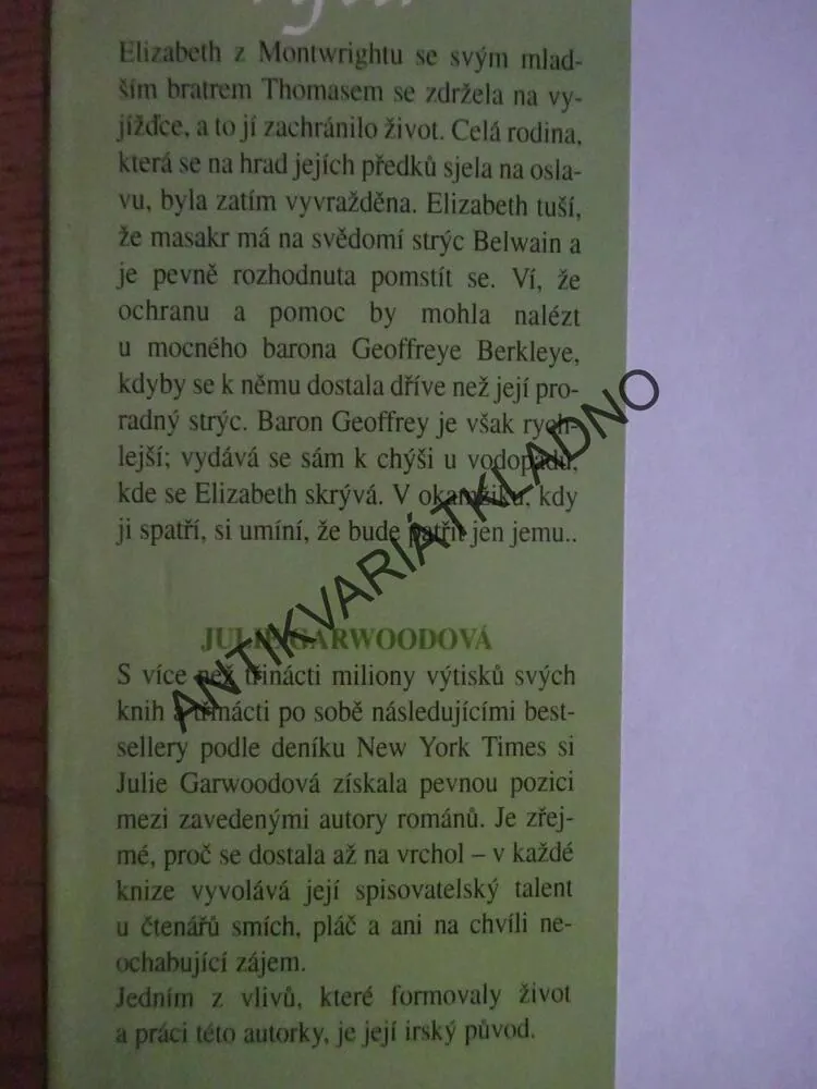 ŠLECHETNÝ RYTÍŘ, JULIE GARWOOD, GARWOODOVÁ, **an