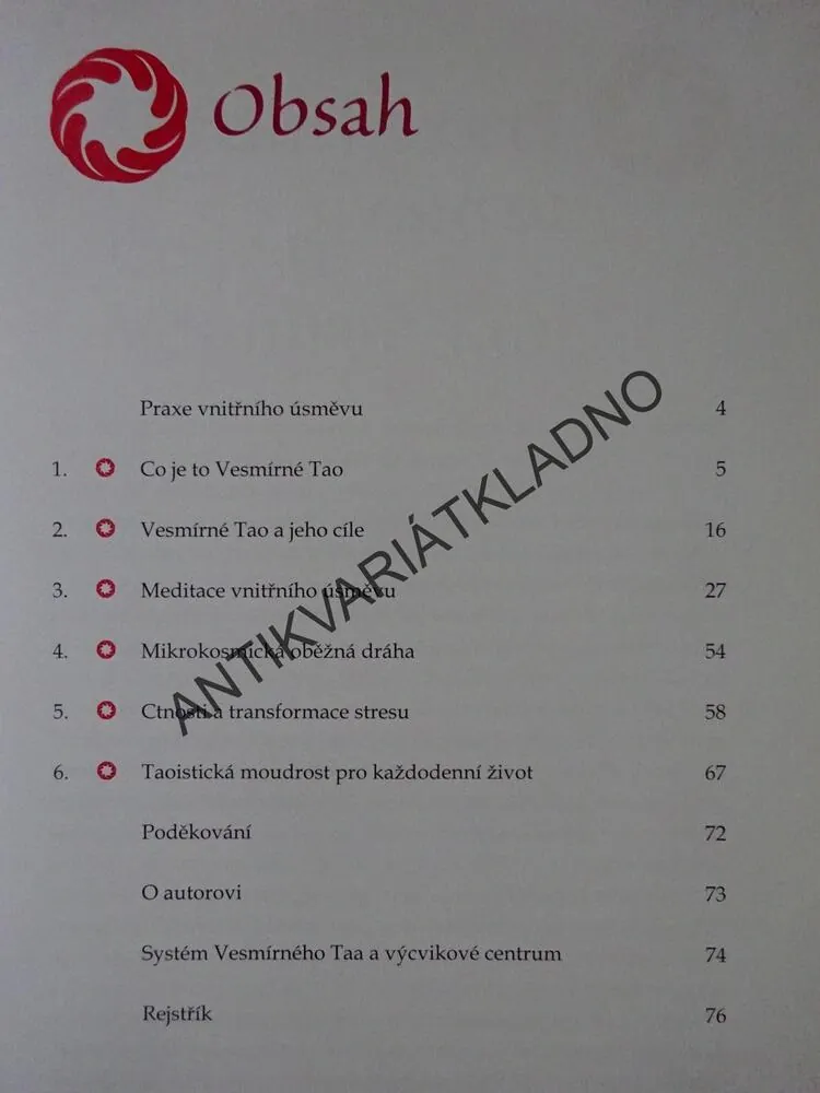 VNITŘNÍ ÚSMĚV, ZVYŠOVÁNÍ ENERGIE ČCHI CESTOU ROZVÍJENÍ RADOSTI, MANTAK CHIA, **an