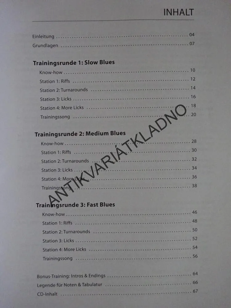 GUITAR TRAINING, BLUES, KYTARA, AKORDY, NĚMECKY, **an