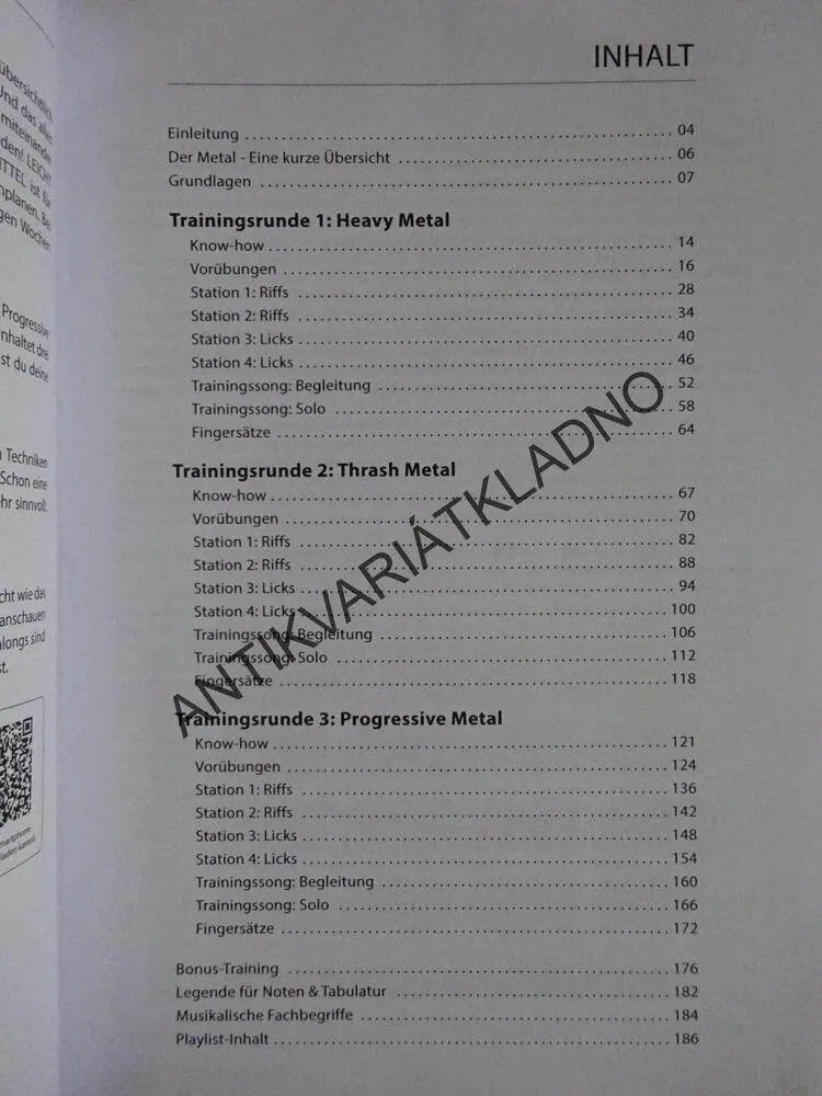 GUITAR TRAINING, METAL, KYTARA, AKORDY, NĚMECKY, **an