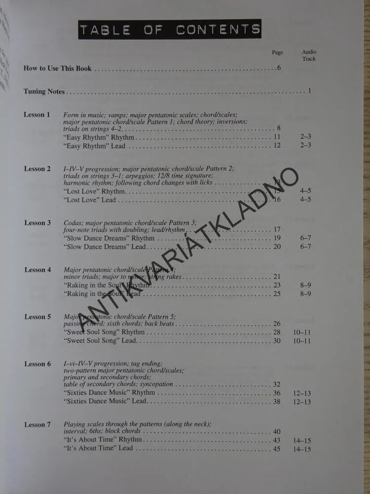 RHYTM AND BLUES YOU CAN USE, R&B, SOUL, FUNK, KYTARA, AKORDY, ANGLICKY
