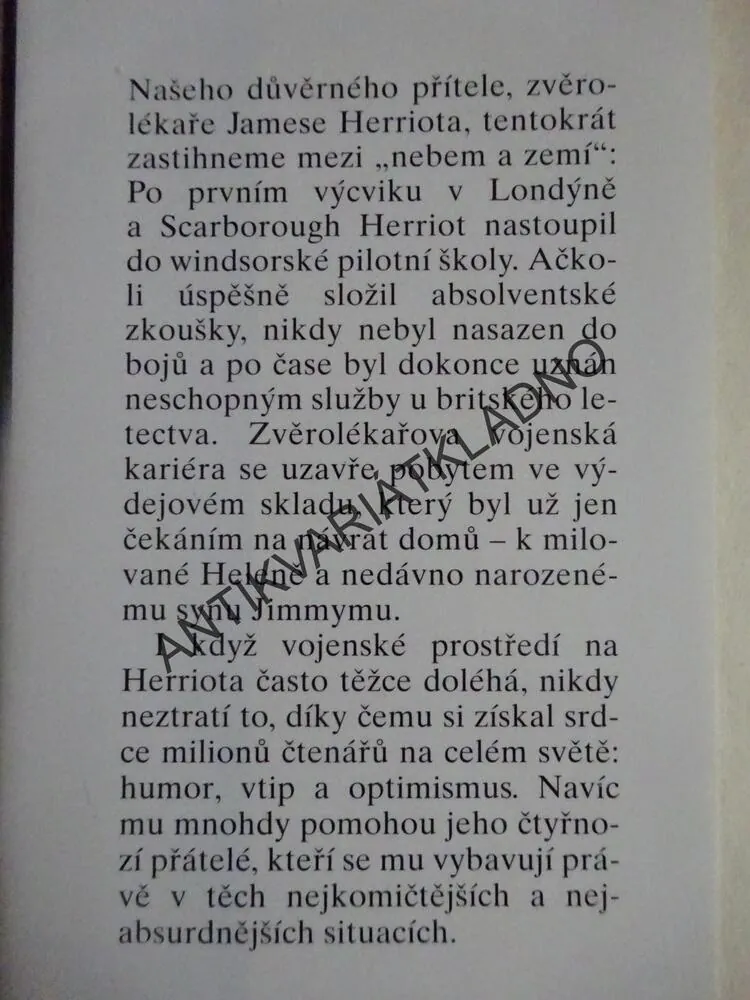 ZVĚROLÉKAŘ MEZI NEBEM A ZEMÍ, JAMES HERRIOT, **an