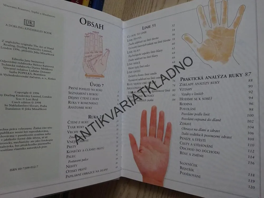 ČTENÍ Z RUKY, LORI REIDOVÁ, **an