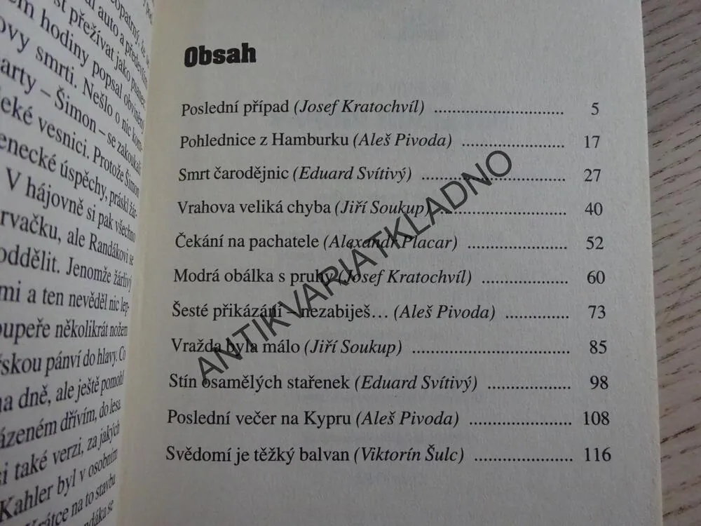 POSLEDNÍ PŘÍPAD, **an