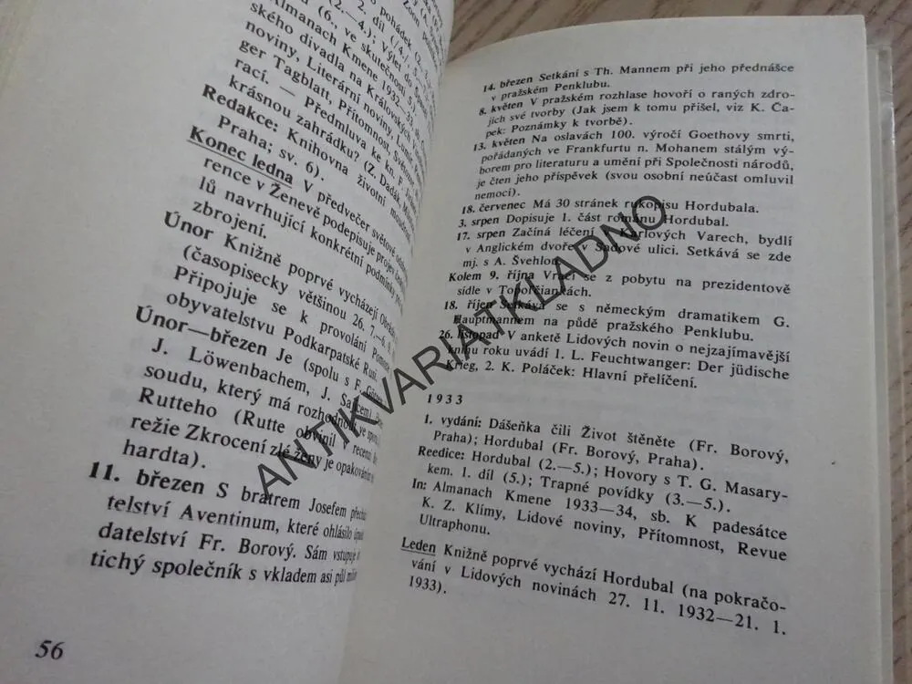 ŽIVOT A DÍLO V DATECH, MIROSLAV HALÍK, KAREL ČAPEK, **an