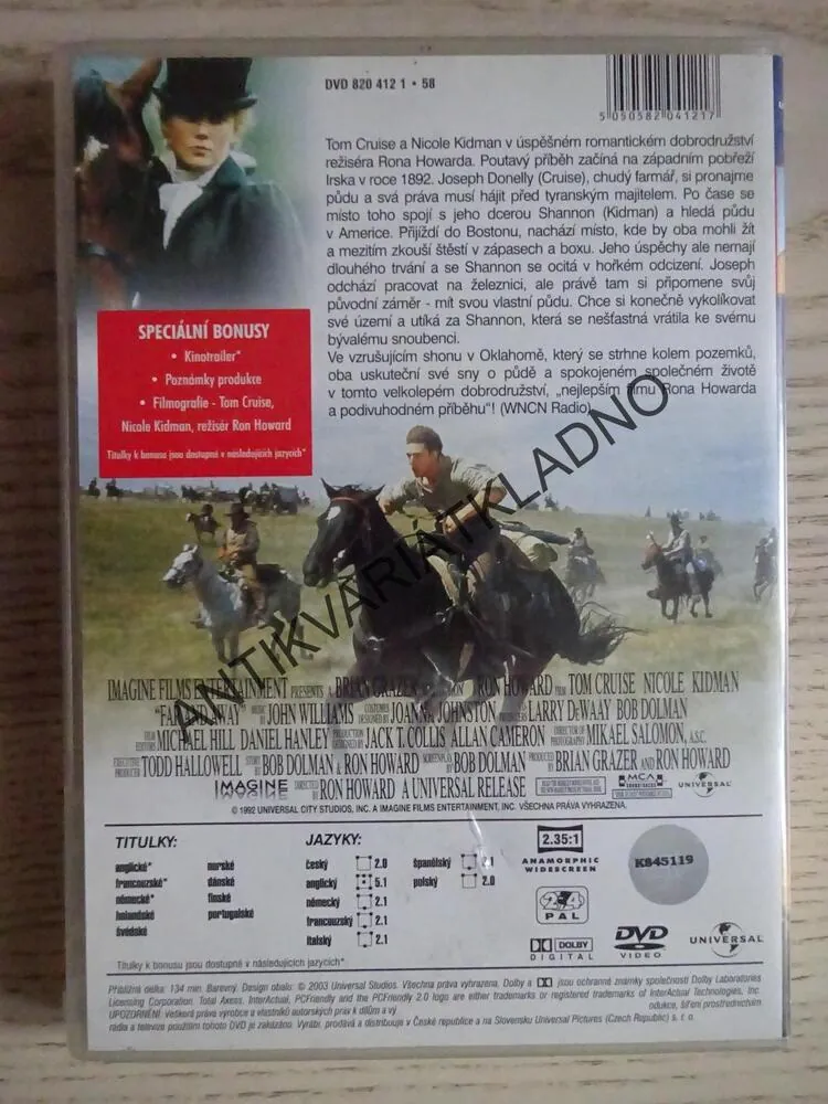 NAVŽDY A DALEKO, DVD FILM 