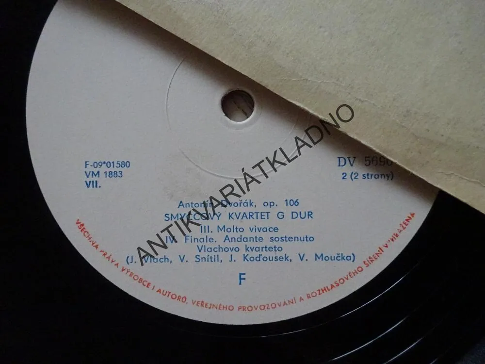 ANTONÍN DVOŘÁK, SMYČCOVÝ KVARTET G-DUR