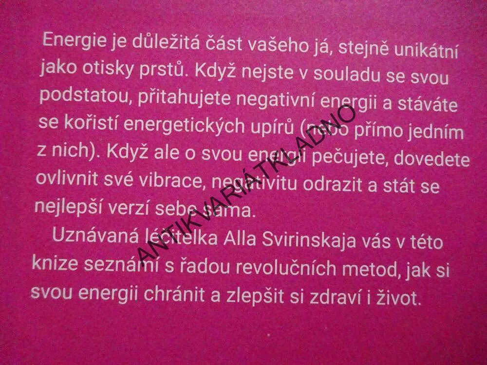 PEČUJTE O SVOU ENERGII, ALLA SVIRINSKAJA, **an