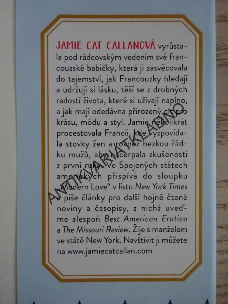 FRANCOUZKY NEZTRÁCEJÍ ŠMRNC, JAMIE CAT CALLANOVÁ, **an