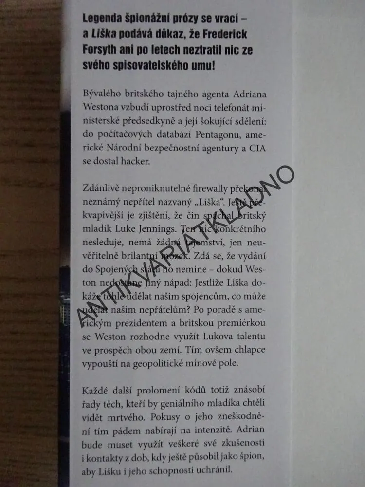 LIŠKA, FREDERICK FORSYTH, **an