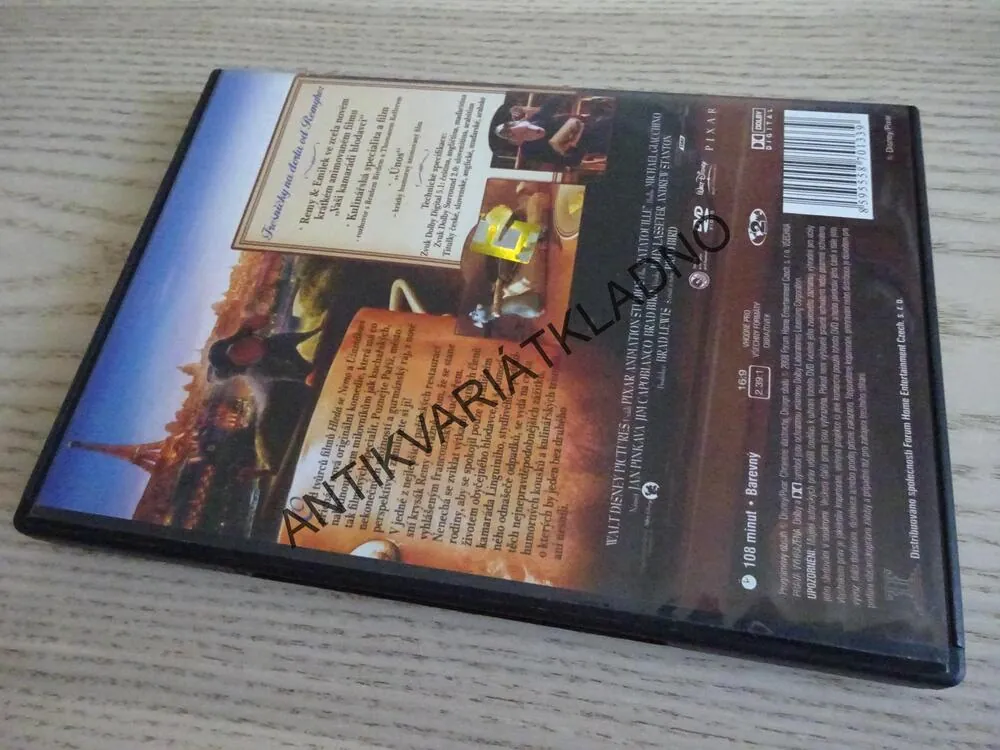 RATATOUILLE, DISNEY PIXAR, DVD FILM