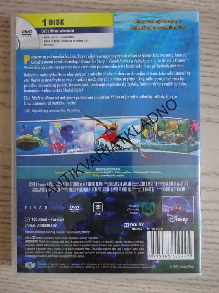 HLEDÁ SE NEMO, DVD FILM