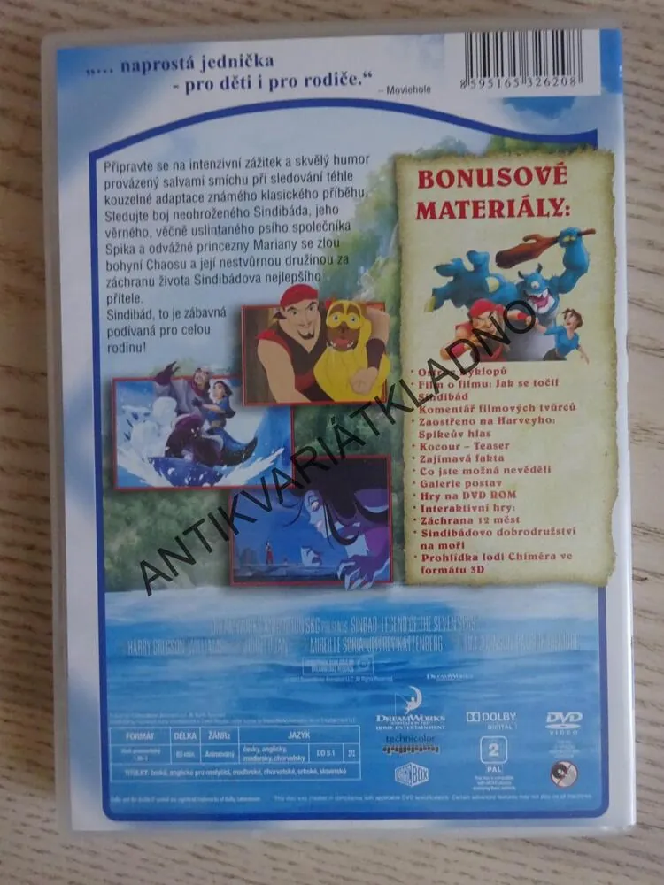 SINDIBÁD, LEGENDA SEDMI MOŘÍ, DVD FILM