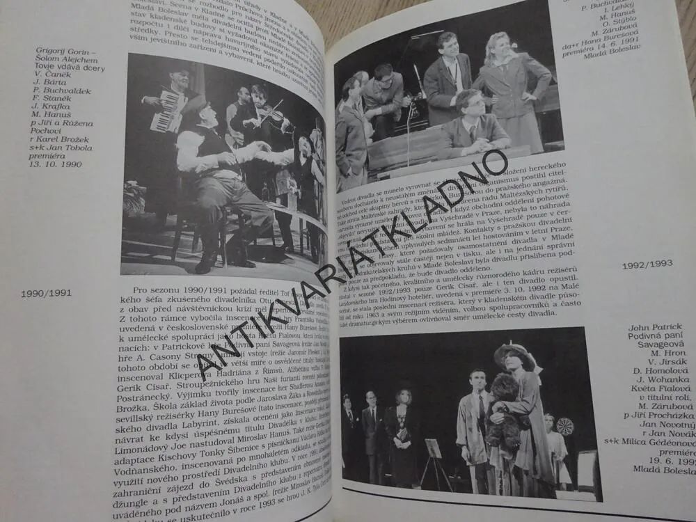 STÁLÝ SOUBOR DIVADLA V KRÁLOVSKÉM HORNÍM MĚSTĚ KLADNĚ, STŘEDOČESKÉ DIVADLO KLADNO, 1915-2000, **an