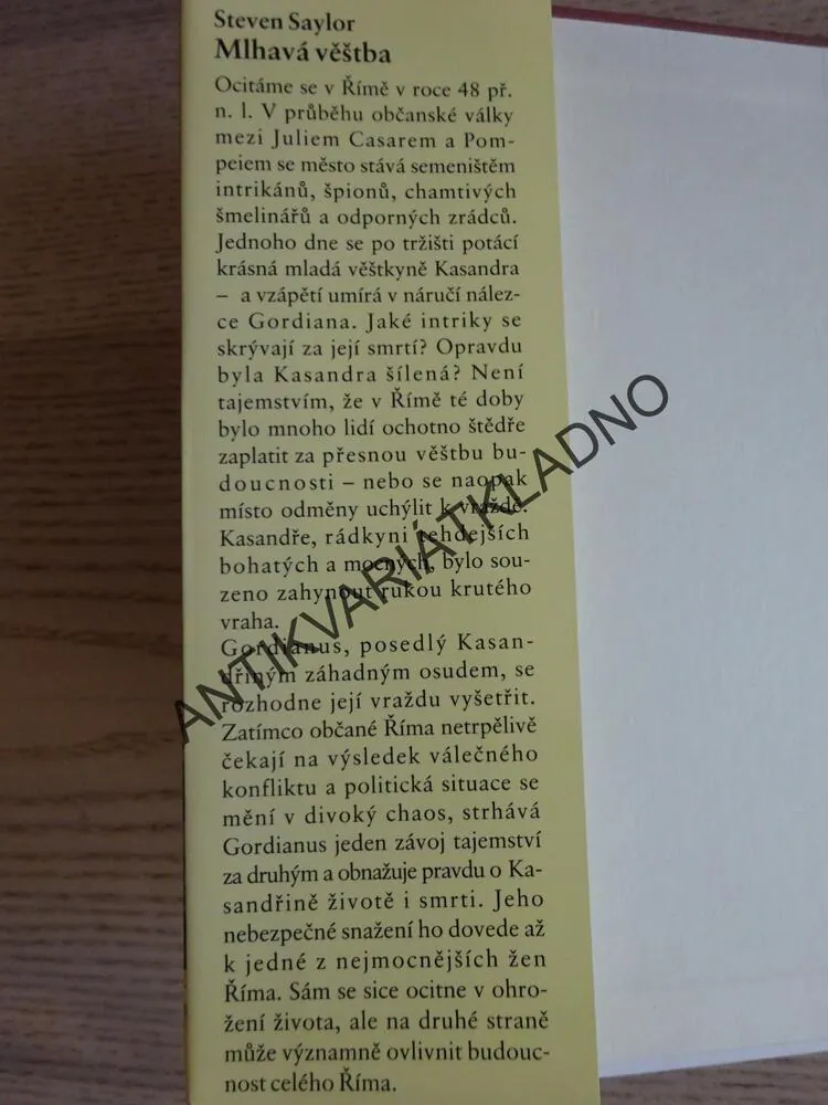 MLHAVÁ VĚŠTBA, STEVEN SAYLOR, **an