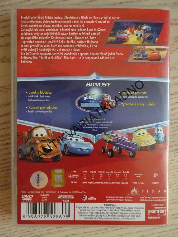 AUTA, DVD FILM