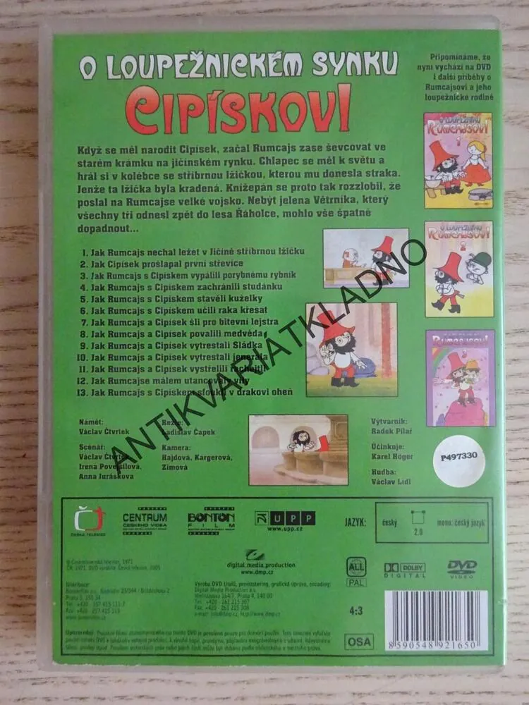 O LOUPEŽNICKÉM SYNKU CIPÍSKOVI, DVD FILM