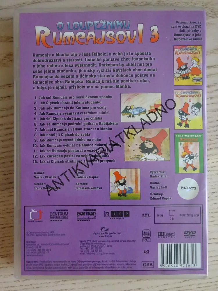 O LOUPEŽNÍKU RUMCAJSOVI 3, DVD FILM