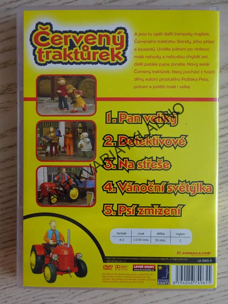 ČERVENÝ TRAKTŮREK, DETEKTIVOVÉ, DVD FILM
