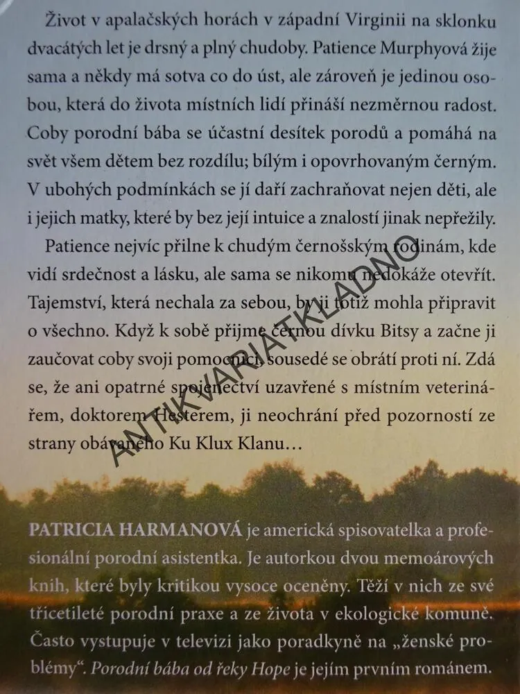 PORODNÍ BÁBA OD ŘEKY HOPE, PATRICIA HARMANOVÁ, **an