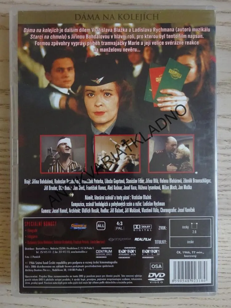 DÁMA NA KOLEJÍCH, DVD FILM ČR