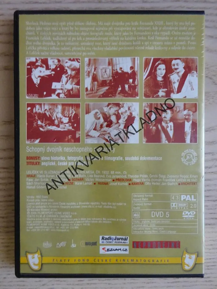 LELÍČEK VE SLUŽBÁCH SHERLOCKA HOLMESA, DVD FILM ČR