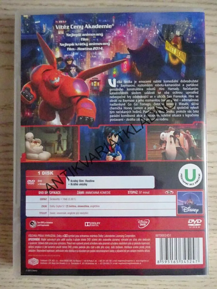 VELKÁ ŠESTKA, DISNEY, DVD FILM