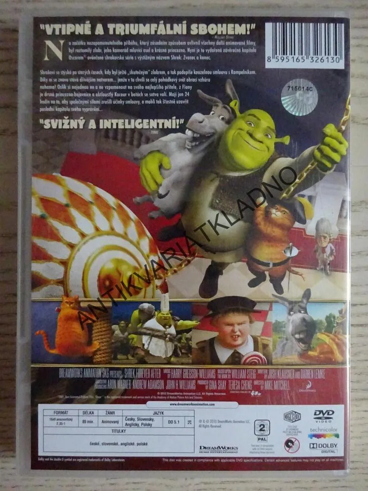SHREK 4, ZVONEC A KONEC, DVD FILM