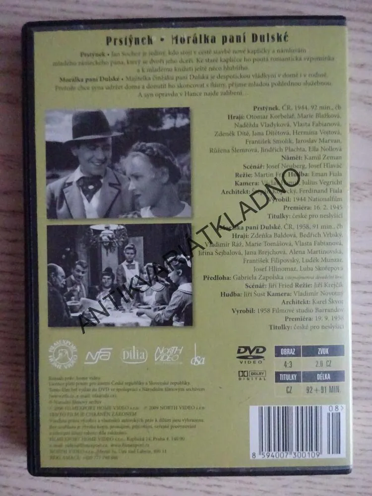 PRSTÝNEK, MORÁLKA PANÍ DULSKÉ, DVD FILM