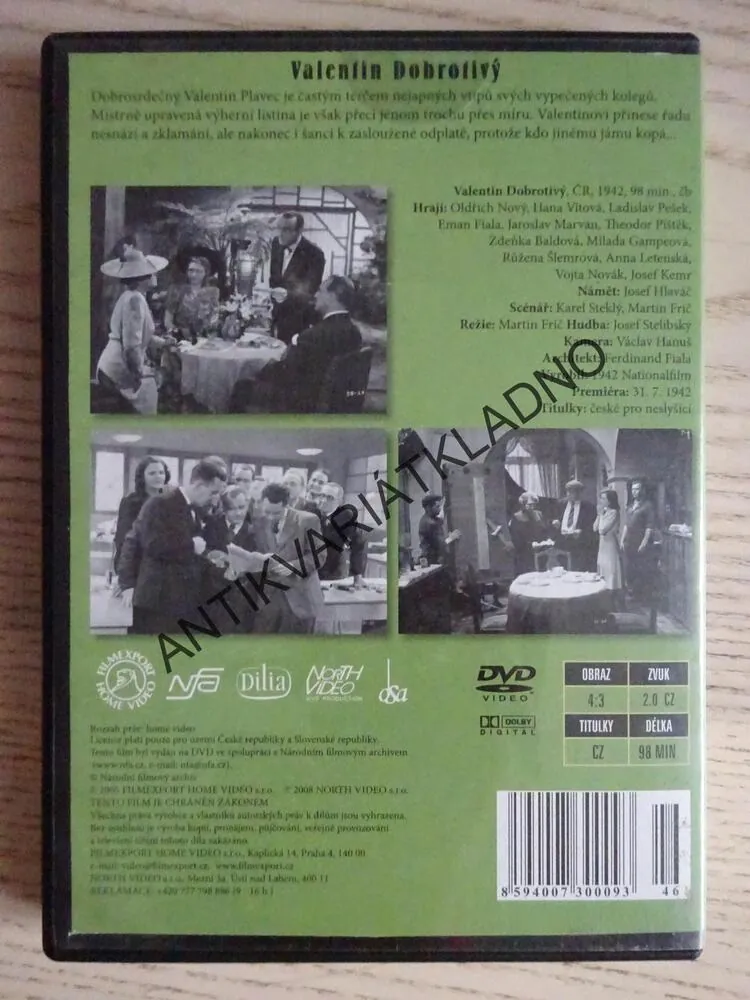 VALENTIN DOBROTIVÝ, DVD FILM