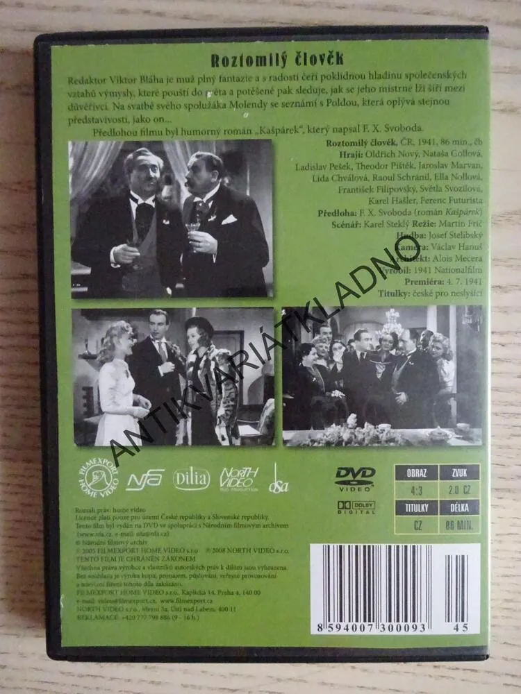ROZTOMILÝ ČLOVĚK, DVD FILM