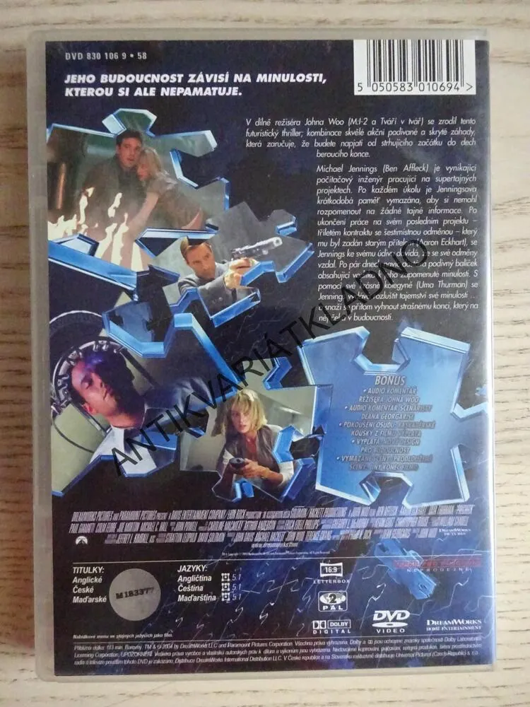 PAYCHECK, DVD FILM