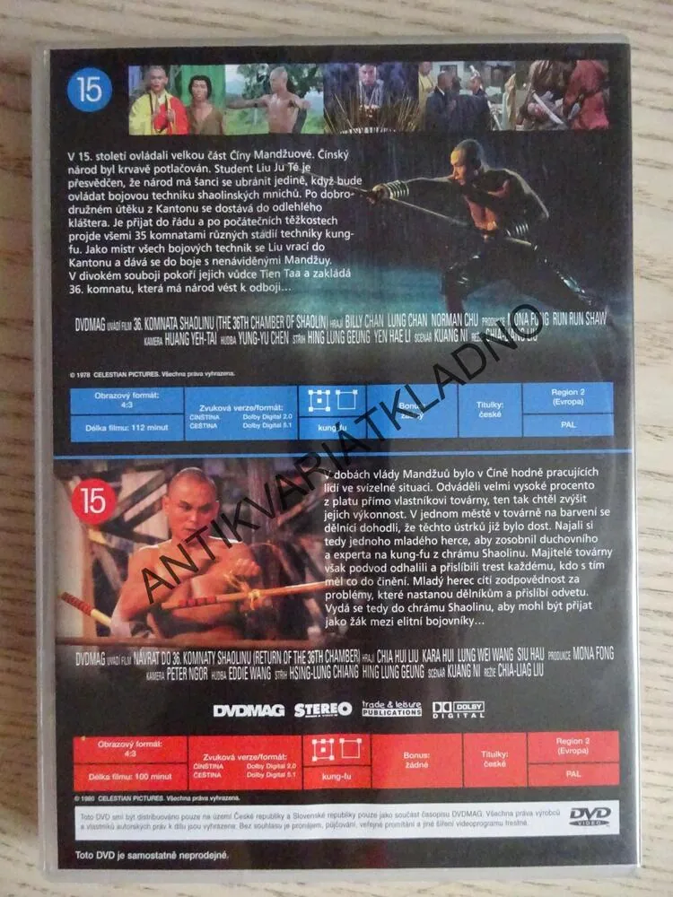2X SHAOLIN, DVD FILM