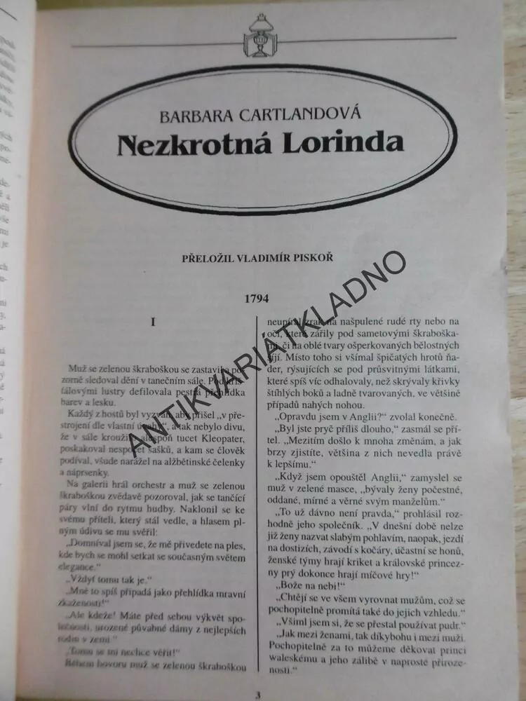 BARBARA CARTLANDOVÁ, 5/95,. 3 PŘÍBĚHY ROMÁNY O LÁSCE,