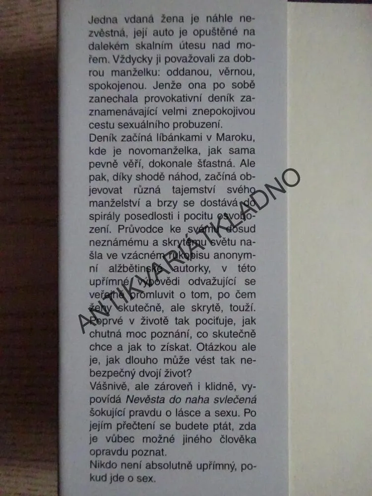 NEVĚSTA DO NAHA SVLEČENÁ, **an