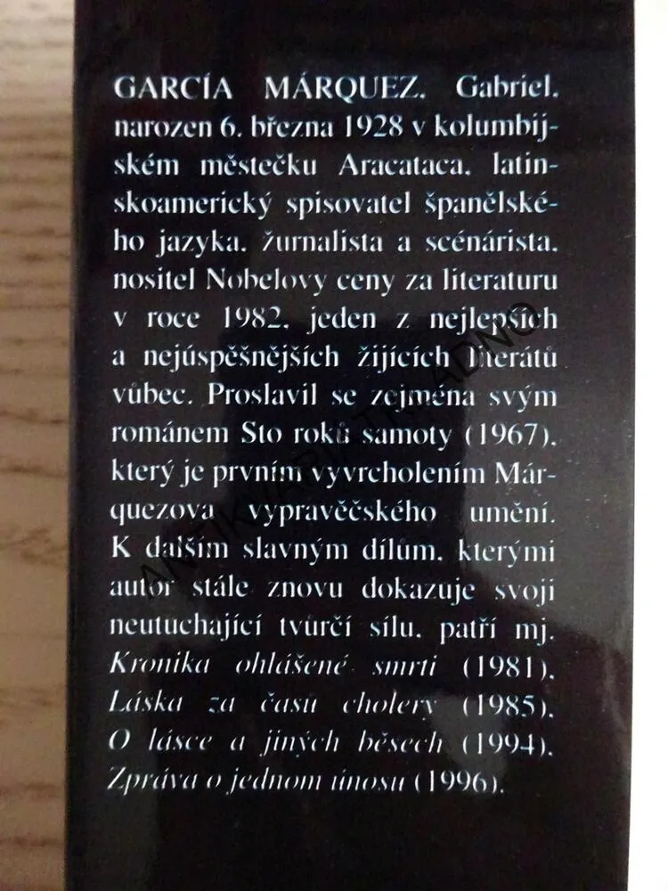 STO ROKŮ SAMOTY, GABRIEL GARCÍA MÁRQUEZ, **an