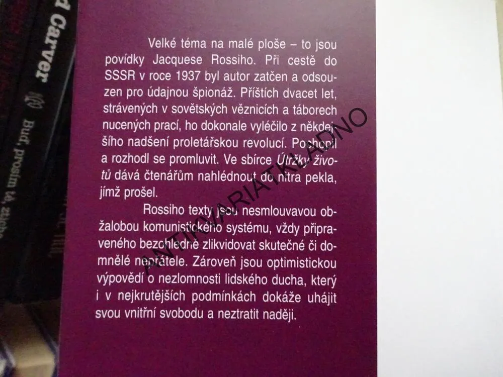 ÚTRŽKY ŽIVOTŮ, JACQUES ROSSI, **an