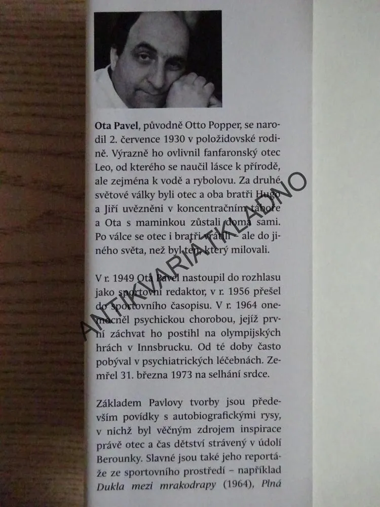 JAK JSEM POTKAL RYBY, SMRT KRÁSNÝCH SRNCŮ, OTA PAVEL, VLADIMÍR RENČÍN, **an