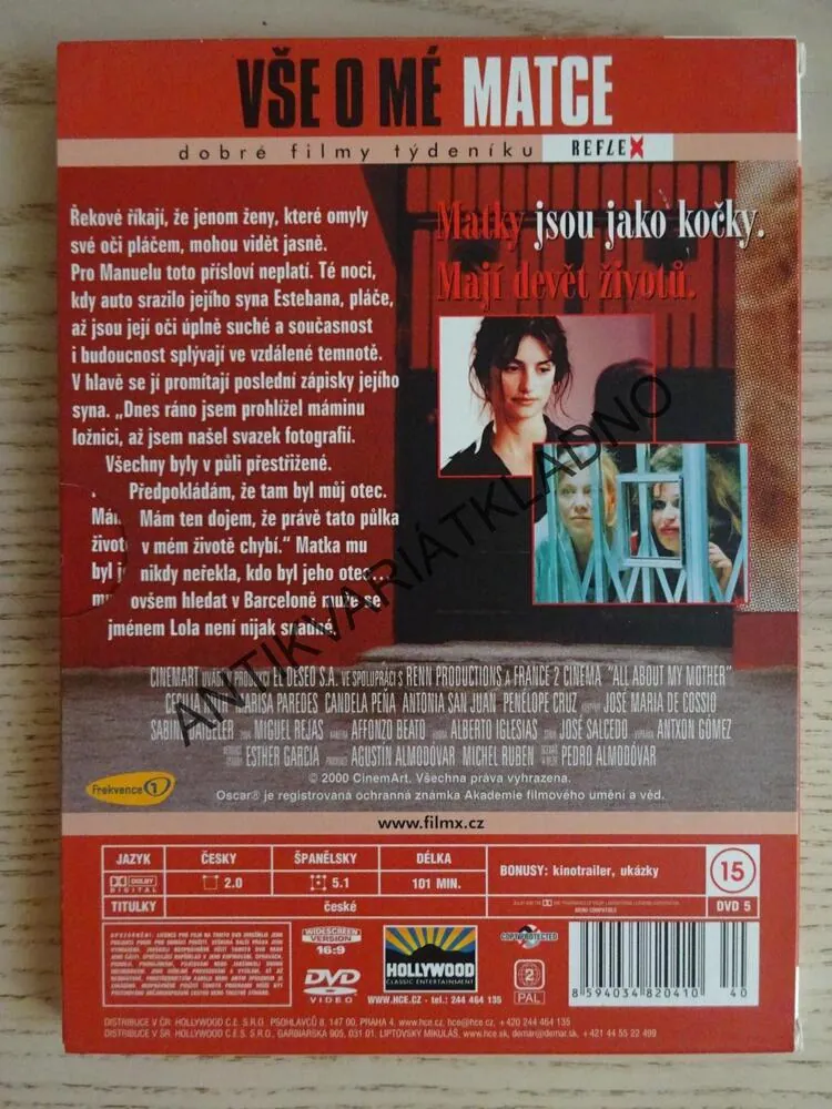 VŠE O MÉ MATCE, DVD FILM