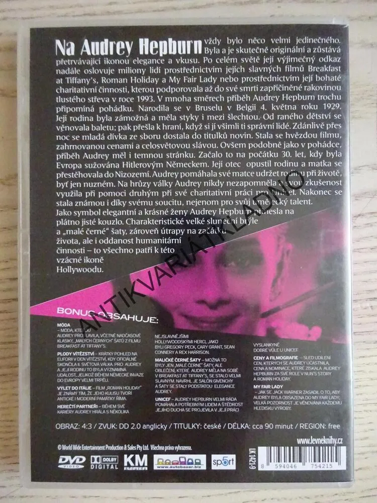 KOUZLO AUDREY HEPBURN, DVD FILM