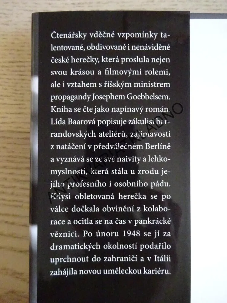 LÍDA BAAROVÁ, ÚTĚKY, JOSEF ŠKVORECKÝ, **an