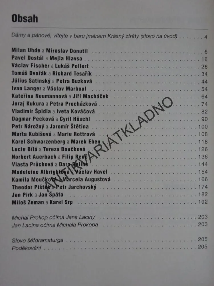 KRÁSNÝ ZTRÁTY, JAN LACINA, MICHAL PROKOP, **an