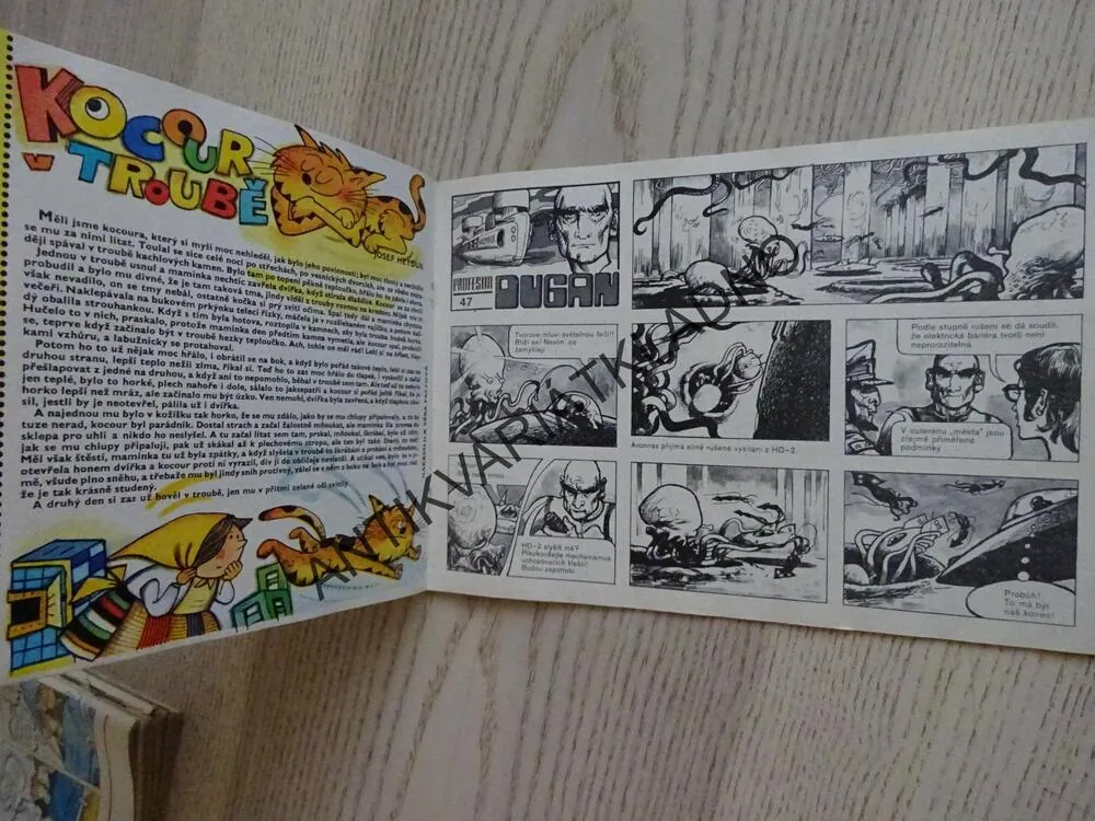 OHNÍČEK 18/1975, KOMIKS, NEPRAKTA, SEKORA, BURIAN